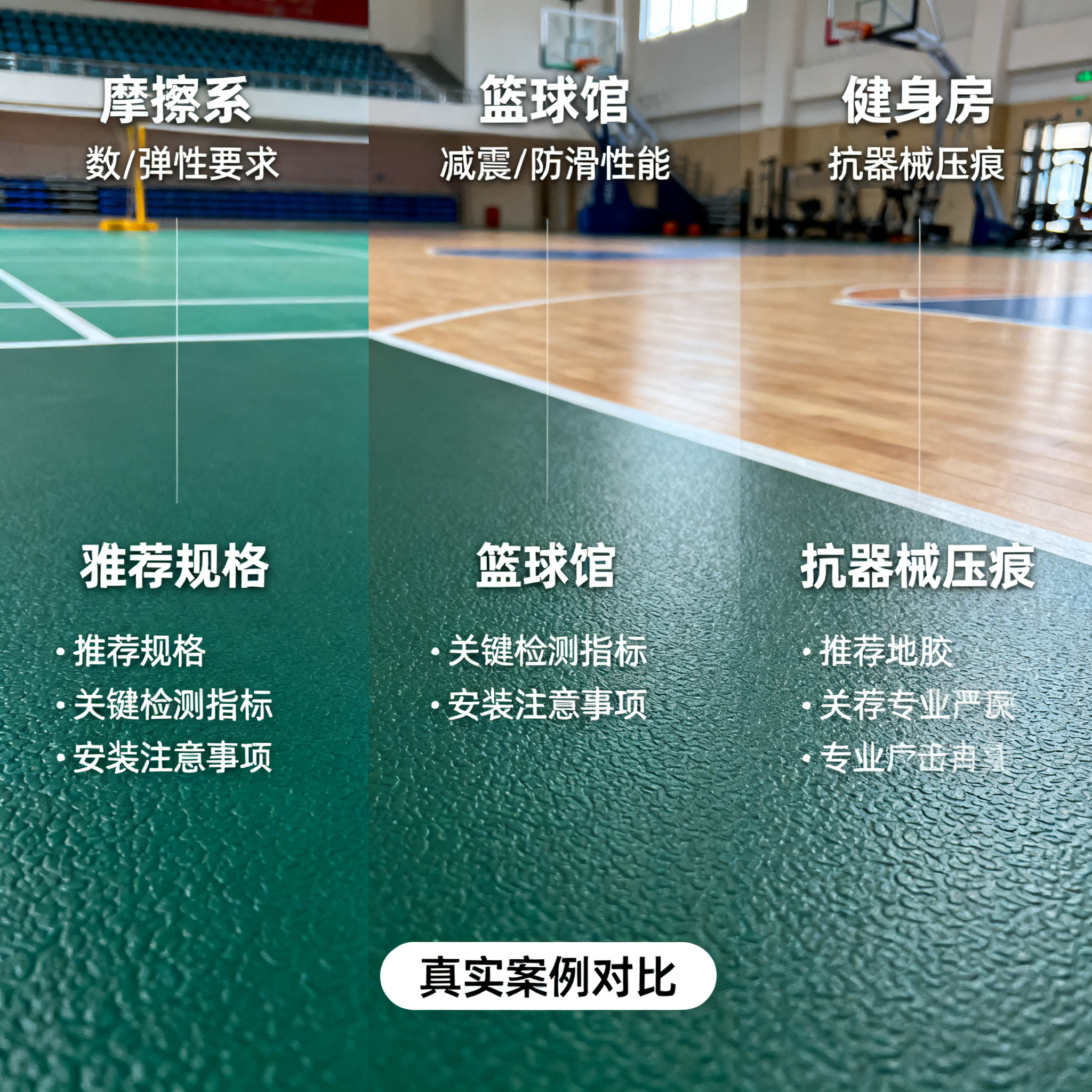 羽毛球馆、篮球馆、健身房:不同运动场馆的地胶到底怎么选?
