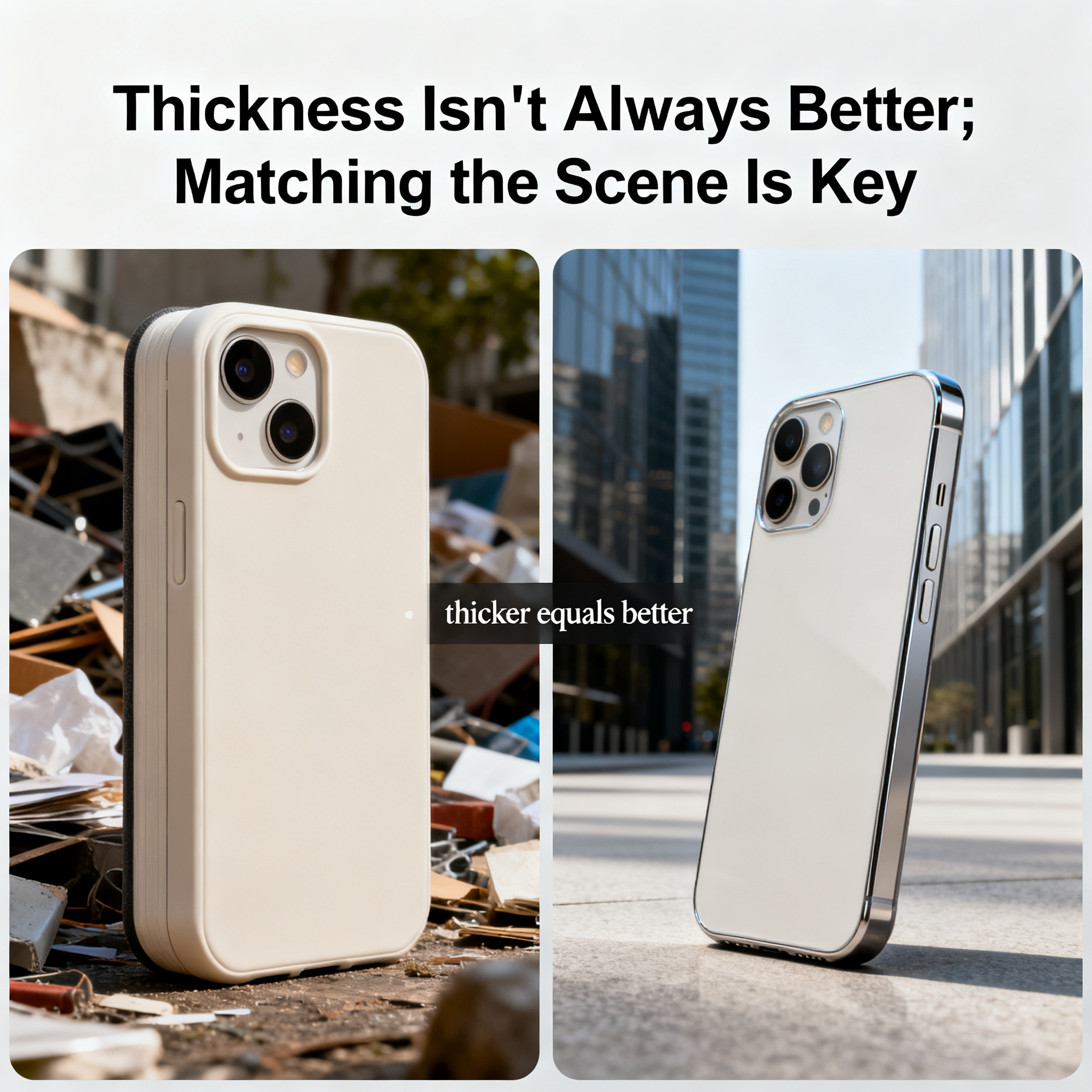 Thickness Isn't Always Better; Matching the Scene Is Key