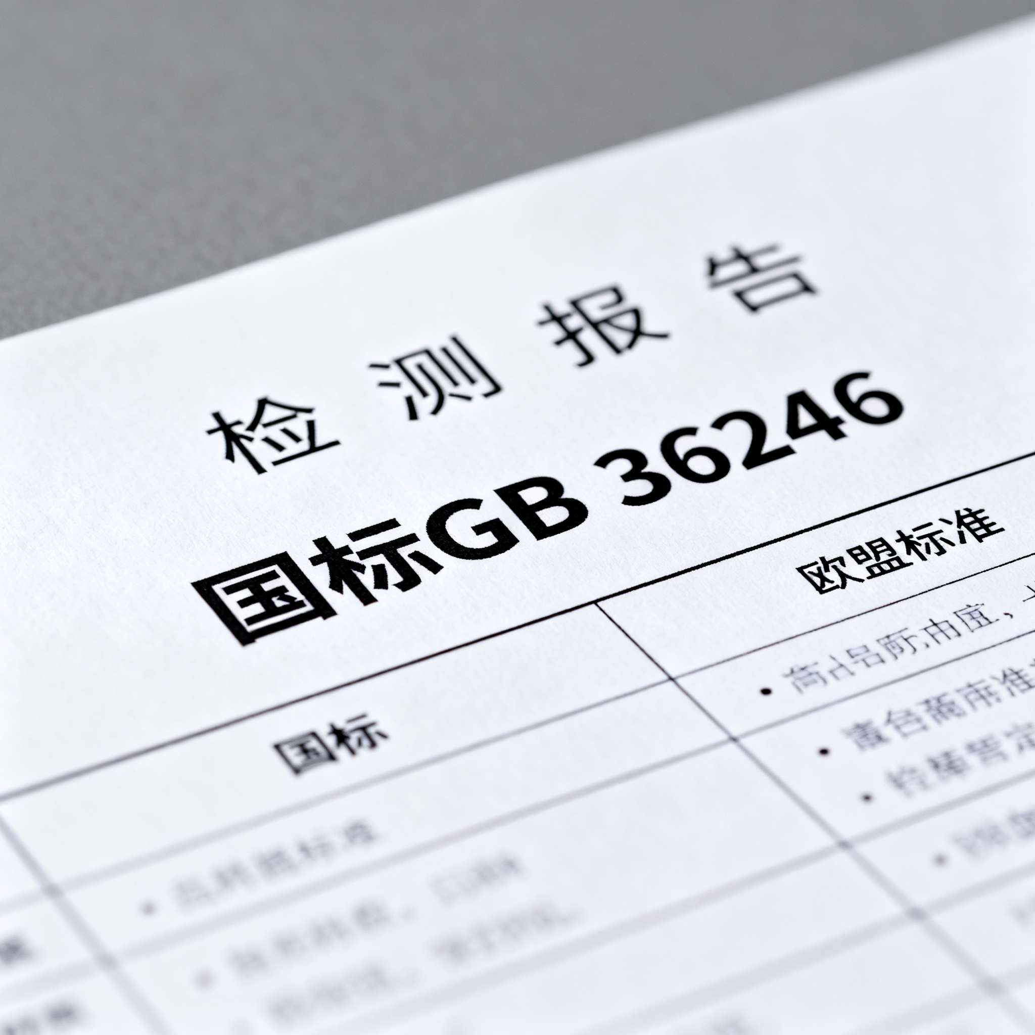 第二招:看检测报告,认准国标GB 36246